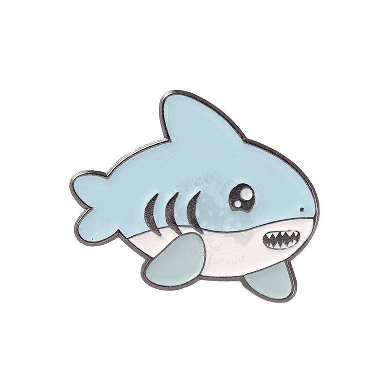 Cute Shark Enamel Pin Badge
