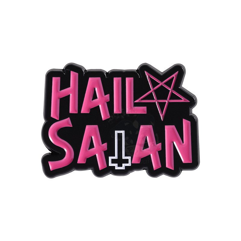 HAIL SATAN Enamel Pin Badge