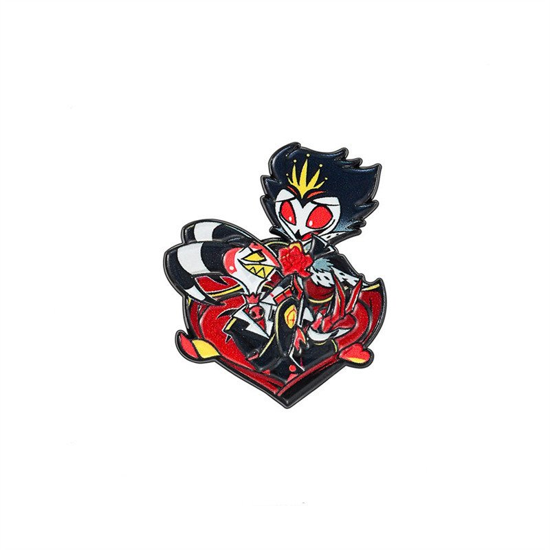 Stolas and Blitzo from Helluva Boss Enamel Pin Badge