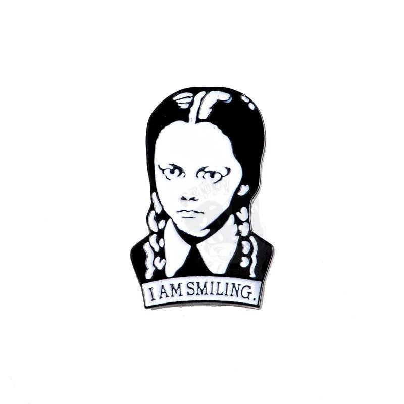 Wednesday I AM SMILING Enamel Pin Badge