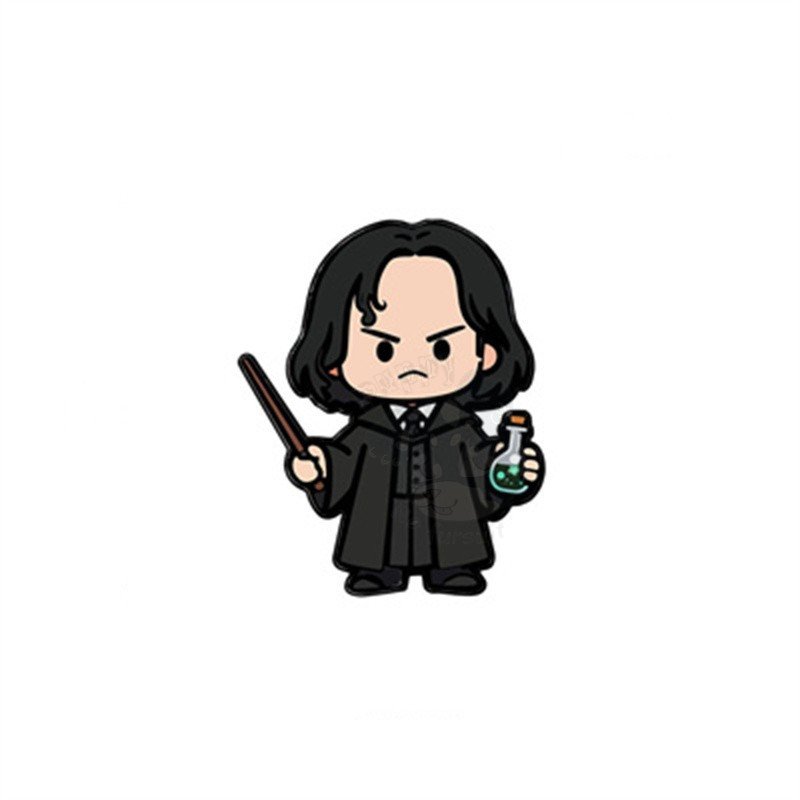Severus Snape with Wand and Potion Harry Potter Enamel Pin Badge