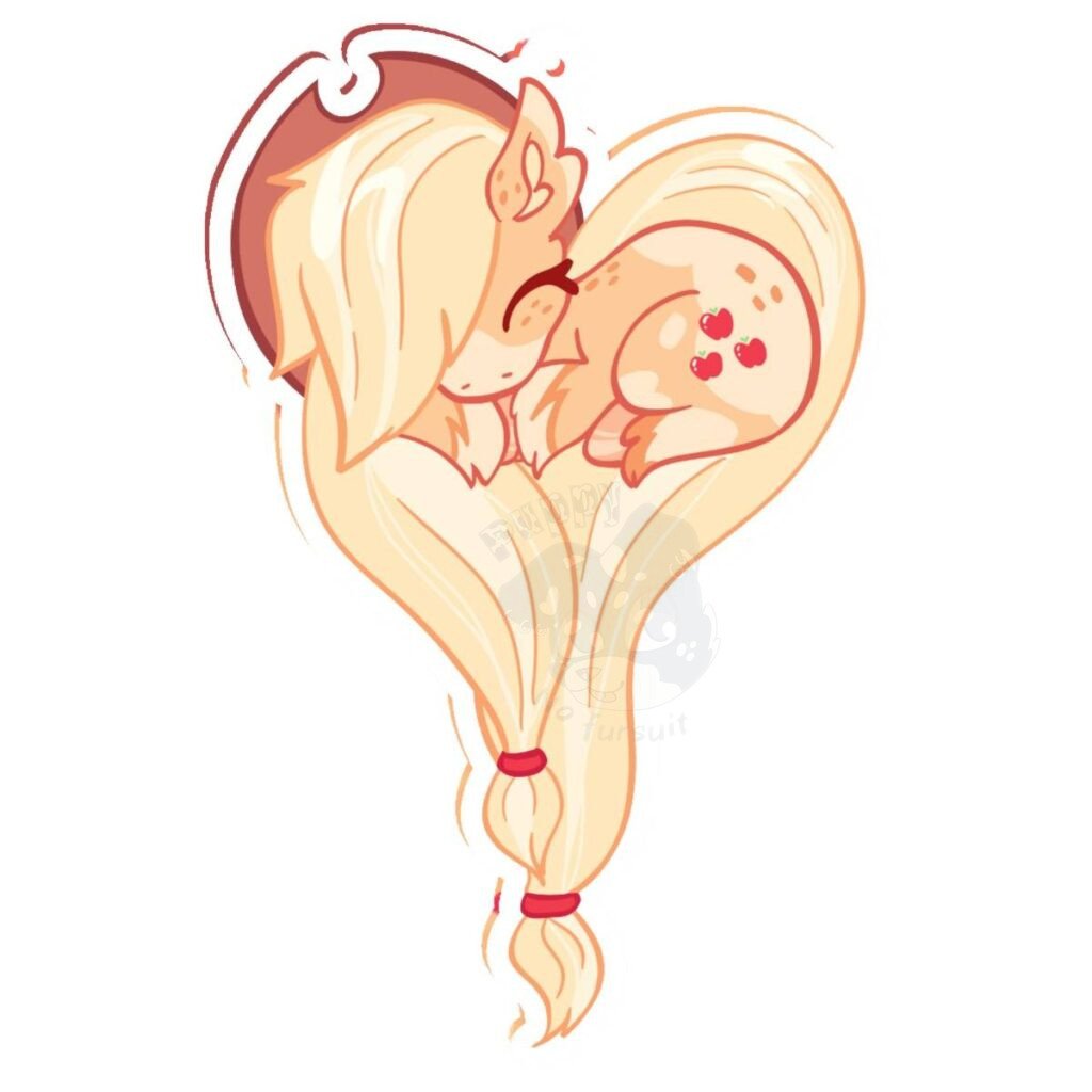 APPLE JACK HEART Fan Art Acrylic Keychain