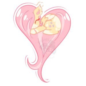 FLUTTERSHY HEART Fan Art Acrylic Keychain