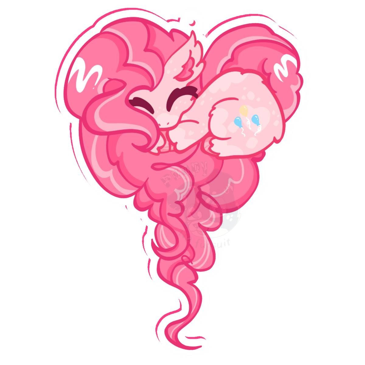 PINKY PIE HEART Fan Art Acrylic Keychain