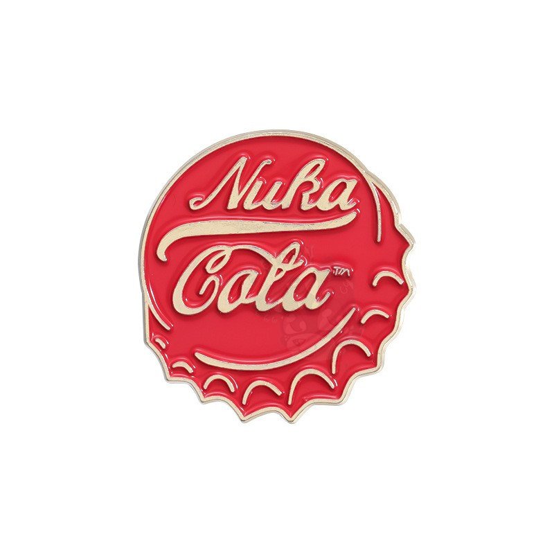 Nuka-Cola - Bright Red and Gold- Enamel Pin Badge