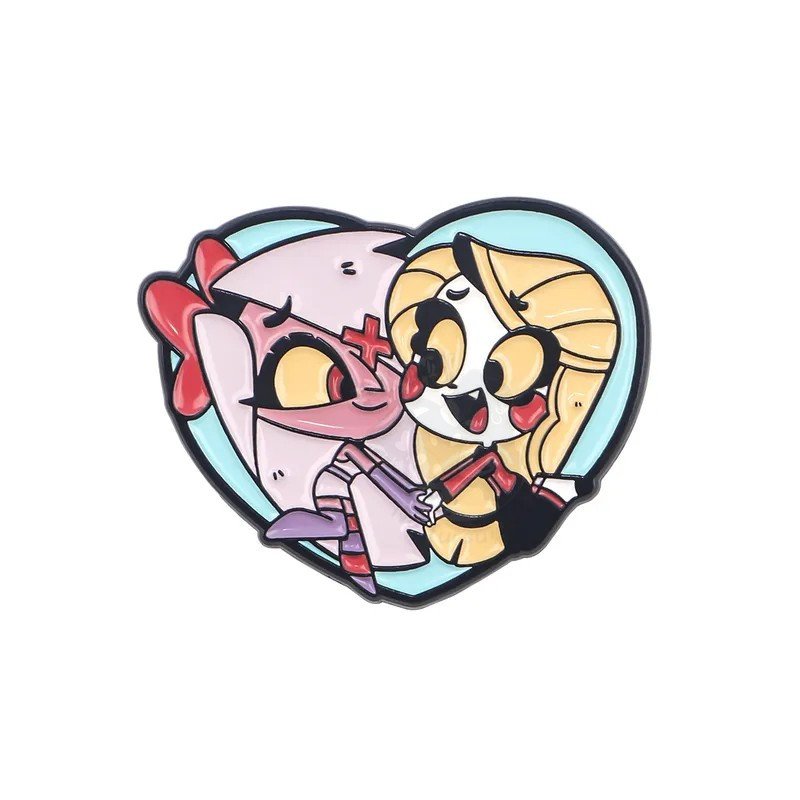 VAGGIE AND CHARLIE Heart Pin Badge