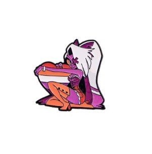 LGBTQ Vaggie from Hazbin Hotel Enamel Pin Badge