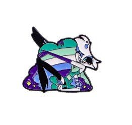 LGBTQ Angel Dust from Hazbin Hotel Enamel Pin Badge