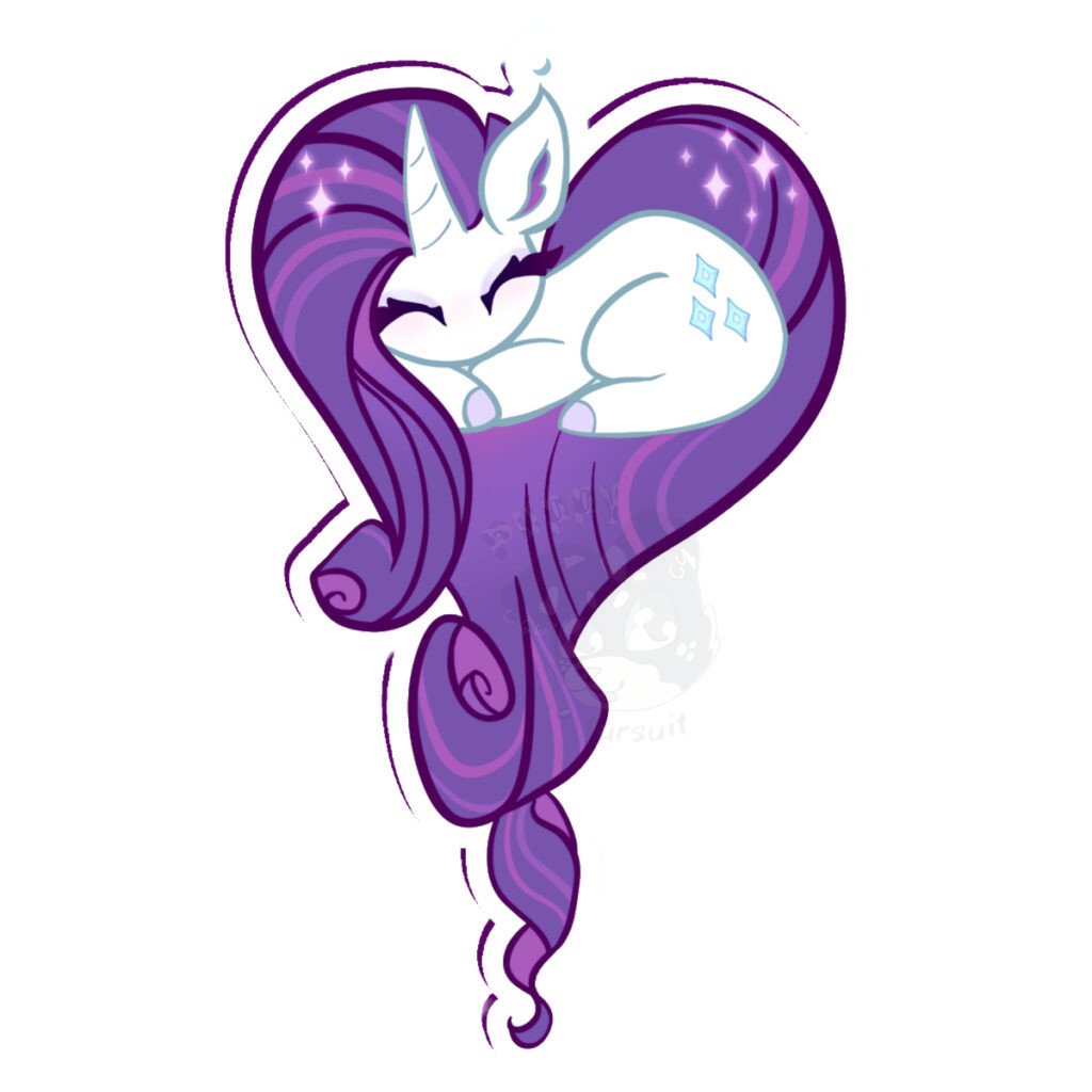 RARITY HEART Fan Art Acrylic Keychain